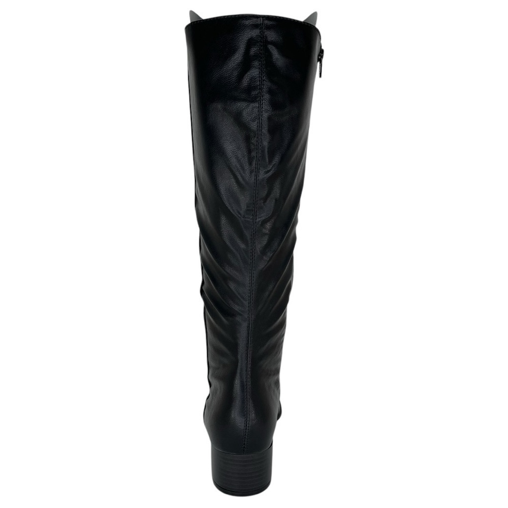 Journee Collection Devri Black Faux Leather Knee High Womens Boots Size 9M - Picture 4 of 10